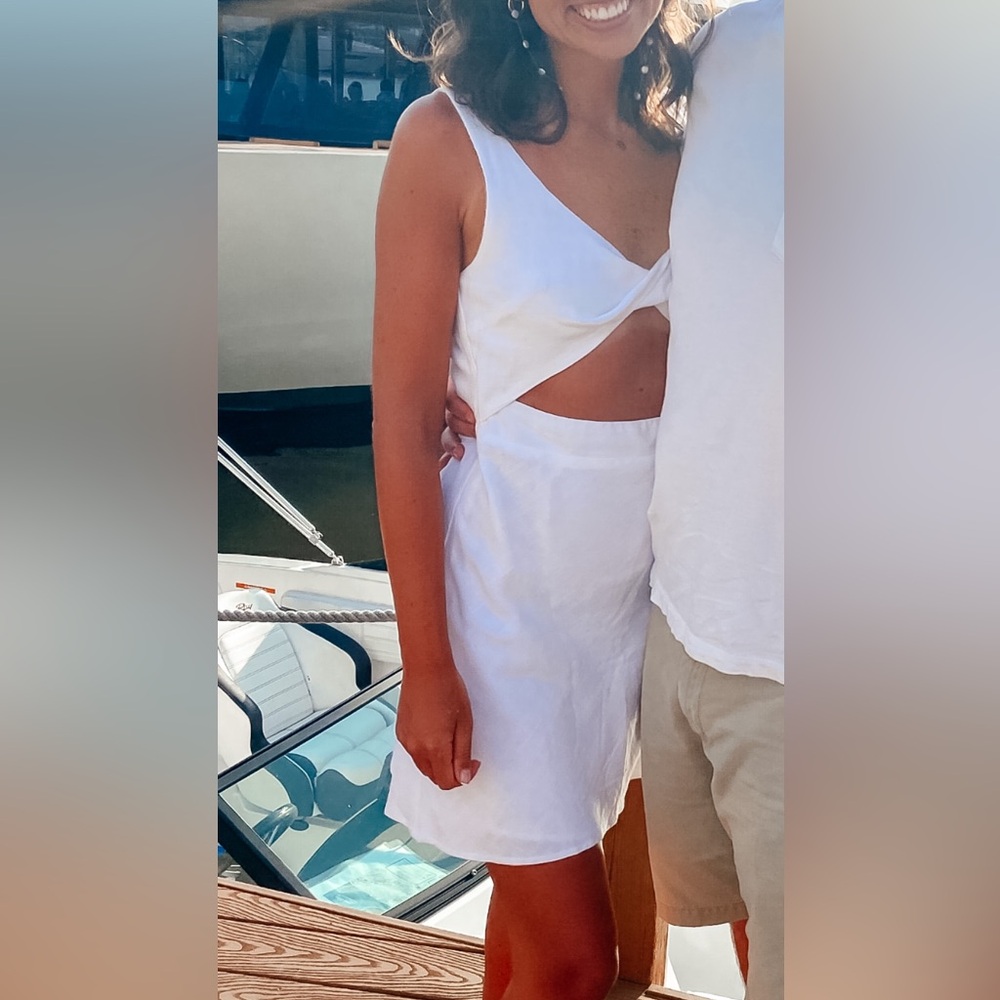 Petal and Pup White Cut-Out Dress